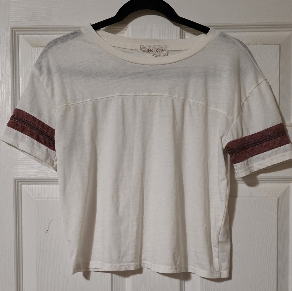 Pink Rose Cream Sheer Top